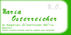 maria osterreicher business card